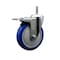 Service Caster 5'' Blue Poly Wheel Swivel 7/16'' Stem Caster with Total Lock Brake SCC-GRTTL20S514-PPUB-BLUE-716138 - alternate 1